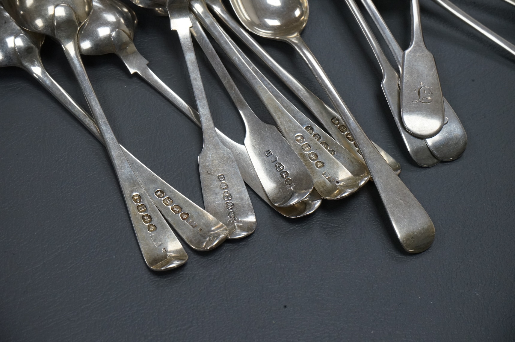 A set of eight William IV provincial silver Hanoverian pattern table forks, by Thomas Wheatley, Newcastle, 1830, 20.6cm, 16.7oz.
